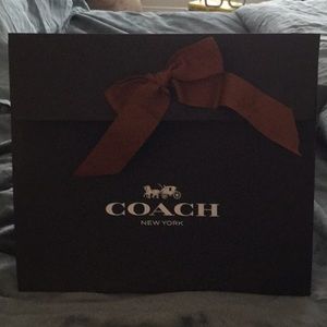Empty coach shopping bag